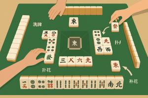 麻雀發牌與遊戲流程圖